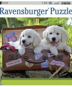 RAVENSBURGER TRAVELLING PUPPIES PUZZLE 100 PIECE