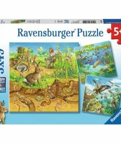 RAVENSBURGER ANIMALS IN THEIR HABITATS PUZ 3X49 PIECE